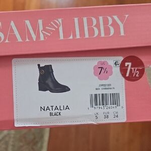 Sam & Libby Black Natalia Ankle Boots